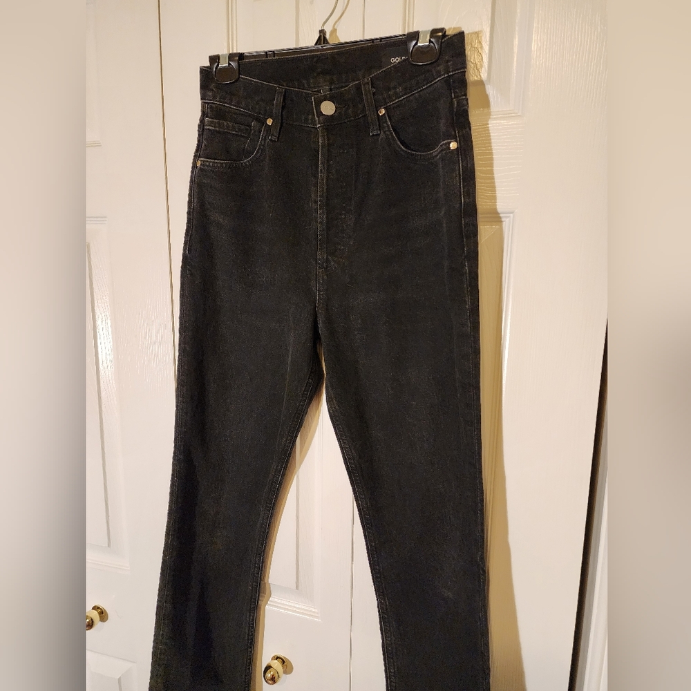 GOLDSIGN Lawler high-rise slim-leg jeans 25W 32L In Black - Picture 8 of 16